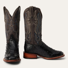 MN BLK OSTRICH SQ TOE 0503