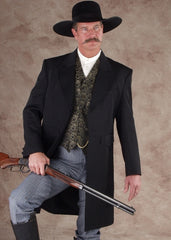 Mens Blk Frock Coat Jacket
