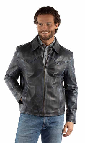 MEN'S LEATHER Zip Front Jac. 2064