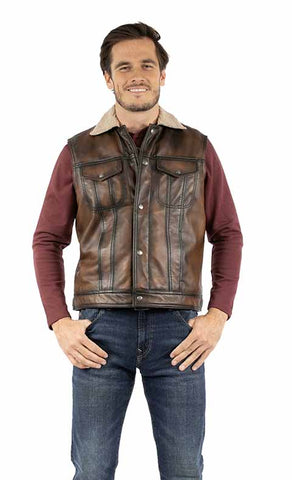 MN SHEARLING VEST 090