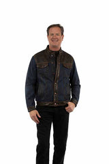 MN DENIM AND LEATHER JACKET 2116