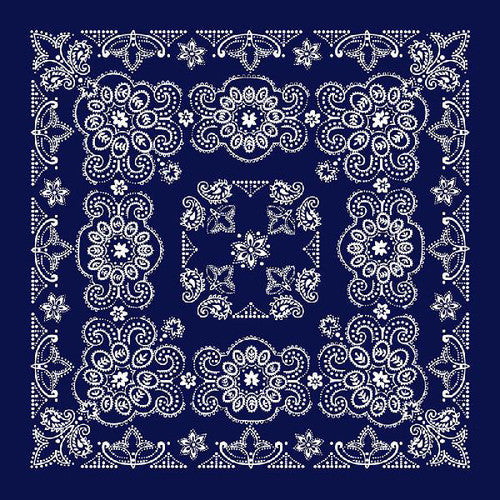 Oversized Navy Paisley Bandana