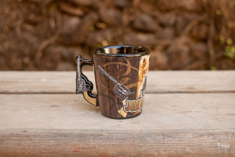 John Wayn Pistol Shot Glass 5579