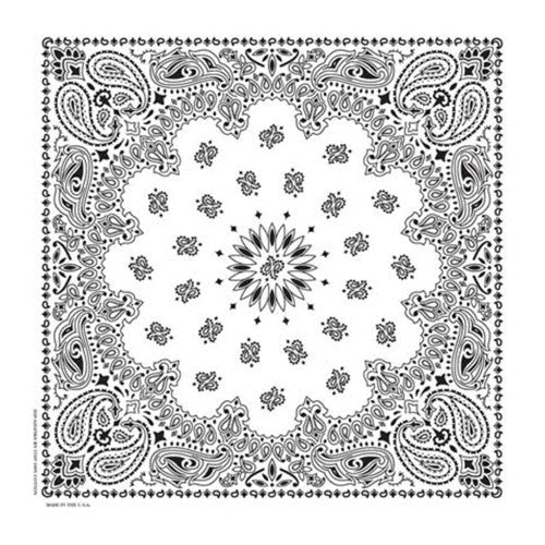 White Paisley Bandana