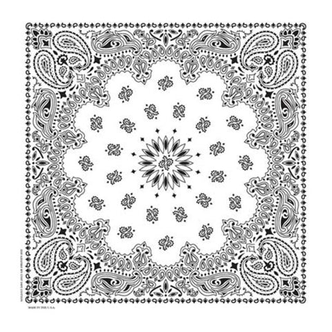 White Paisley Bandana