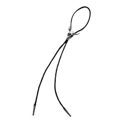 Bolo Silver N BLK Steer Skull Bolo