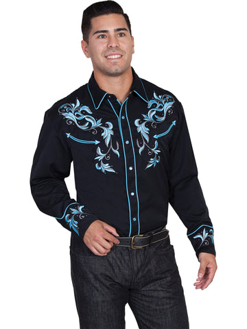 Men's Embroidered Shirt P844 – Premium Cotton, Traditional Design