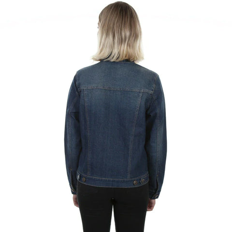 Ladies Tonal Embroidered Denim Blouse