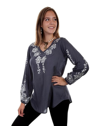 Floral Emb. Blouse
