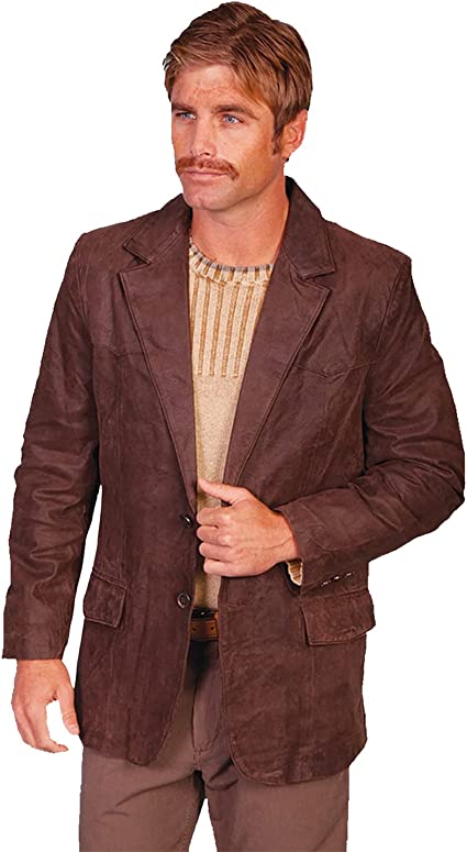 Men's Leather Blazer