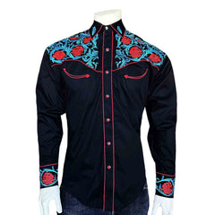 MEN VINTAGE EMBR. RED AND TURQ. 735