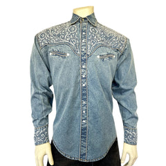 Man Vintage Embroidery Shirt 859