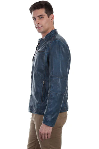 Denim Zip Front Jacket