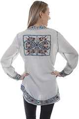 L/S Lace Up Blouse
