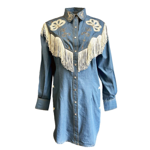 LD DENIM DRESS EMBROIDERED 239