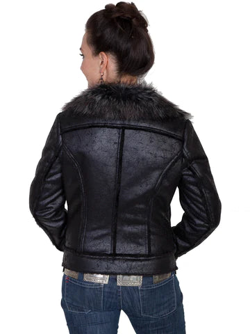 Ladies Studded Blk Jacket