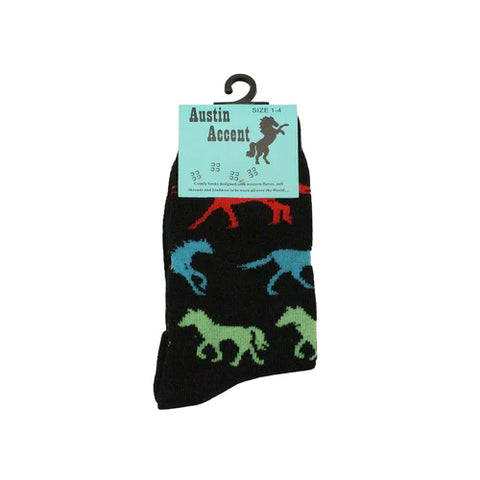 Multi Horses Kids Socks 3746K