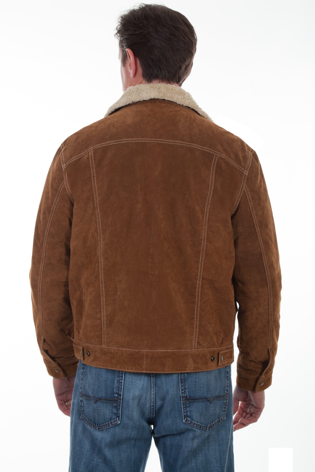 Knit Inset Jacket Brown Jacket