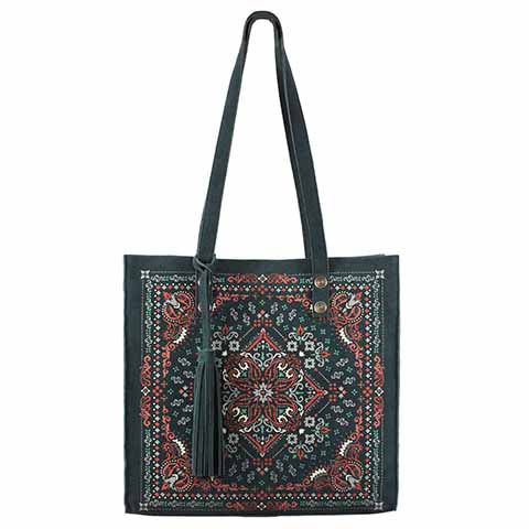 LADIES ZIP LEATHER HANDBAG 373