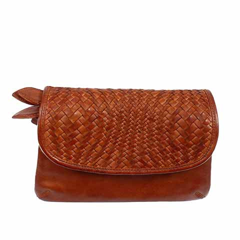 LADIES ZIP LEATHER HANDBAG 374