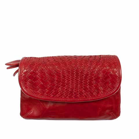 LADIES ZIP LEATHER HANDBAG 374