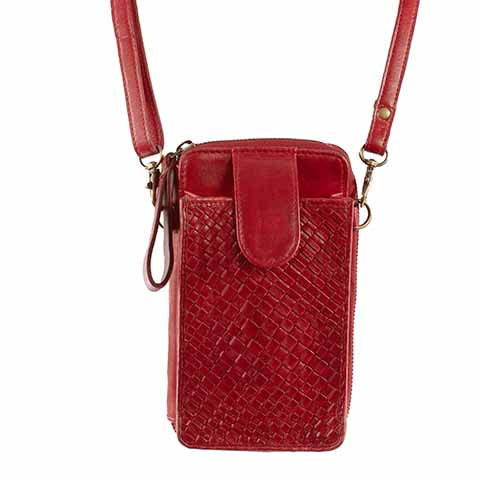 LADIES ZIP LEATHER HANDBAG 375