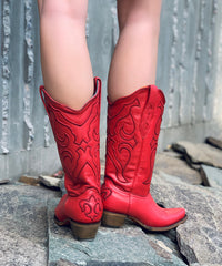 LD RED MATCHING STITCH BOOTS