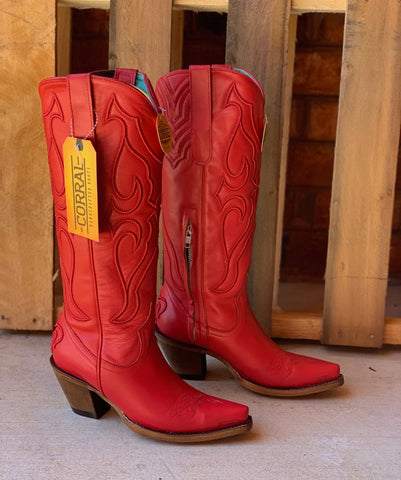 LD RED MATCHING STITCH BOOTS