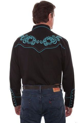 Emb. Shirt With St Black Shirt