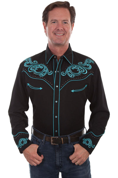 Emb. Shirt With St Black Shirt