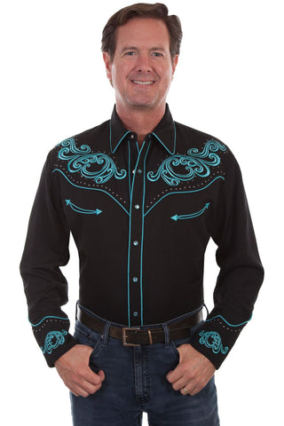 Emb. Shirt With St Black Shirt