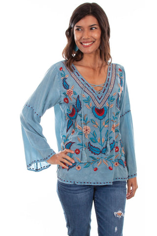 Emb. V-Neck With L Shirt