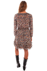 Feather Print Dress