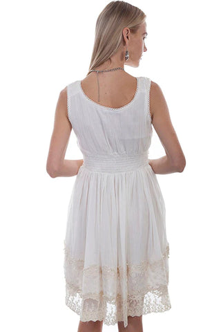 Sleeveless Lace Dress Ivory Dress