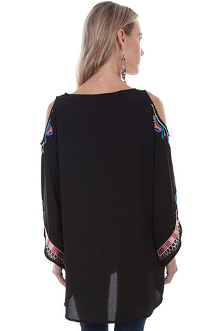 Cold Shoulder G Black Shirt