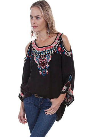 Cold Shoulder G Black Shirt