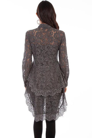 Lace Button Up Cha Blouse