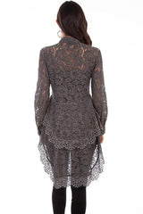 Lace Button Up Cha Blouse