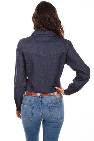 Ladies Denim Buttoned Shirt