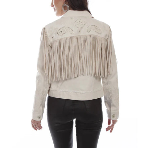 Ladies Fringe Denim Jacket