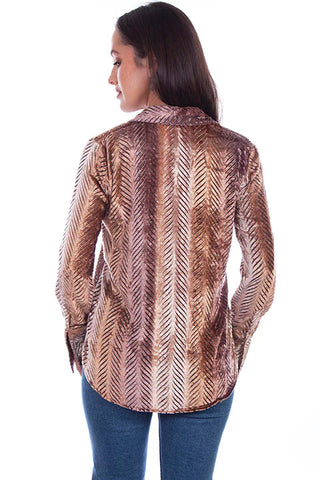 Velvet Animal Print Blouse