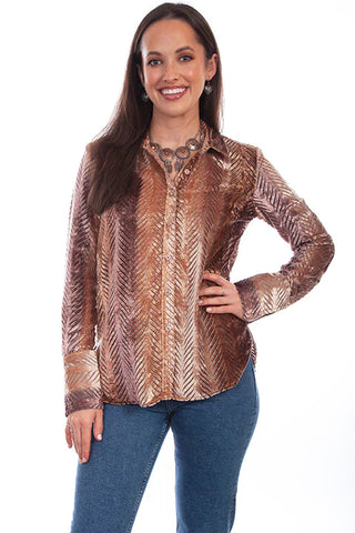Velvet Animal Print Blouse