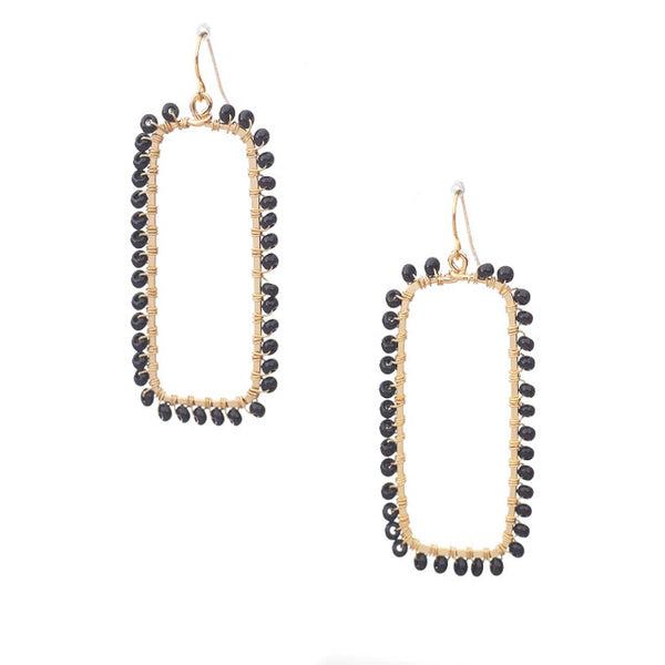 BEADED TURQUOISE EARRINGS