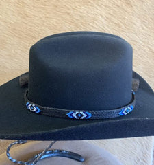 Horse Hair 5 Strand With Tassel& Beading Hat Band
