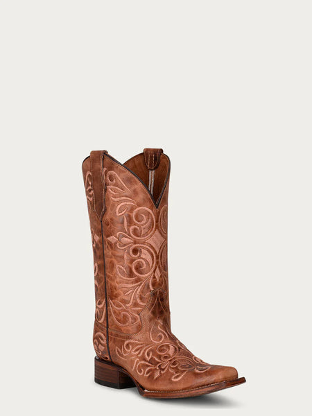 LD HONEY EMB. SQ. TOE BOOT 5795