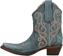 LD DISTRESSED BLUE EMBRO. ANKE   6068