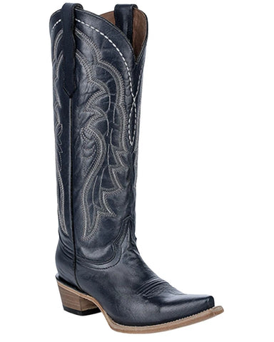 LD BLUE EMBROIDER BOOT 00182