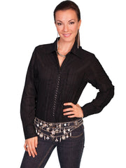 Lace Stripe Blouse Pants