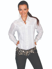 Lace Stripe Shirt Blouse Shirt