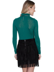Black Fringe Skirt 704